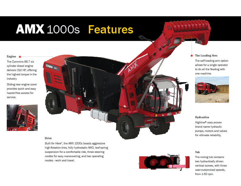 AMX1000s Accumix™ Self-propelled TMR Feed Mixer Features and Benefits