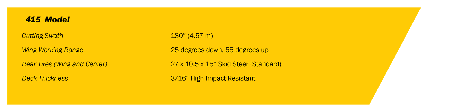 RCH™ 415 Hydro Mower Quick Specs